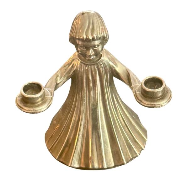 Vintage Pewter Choir Boy Candle Holder – Made in Italy - Picture 2 of 4